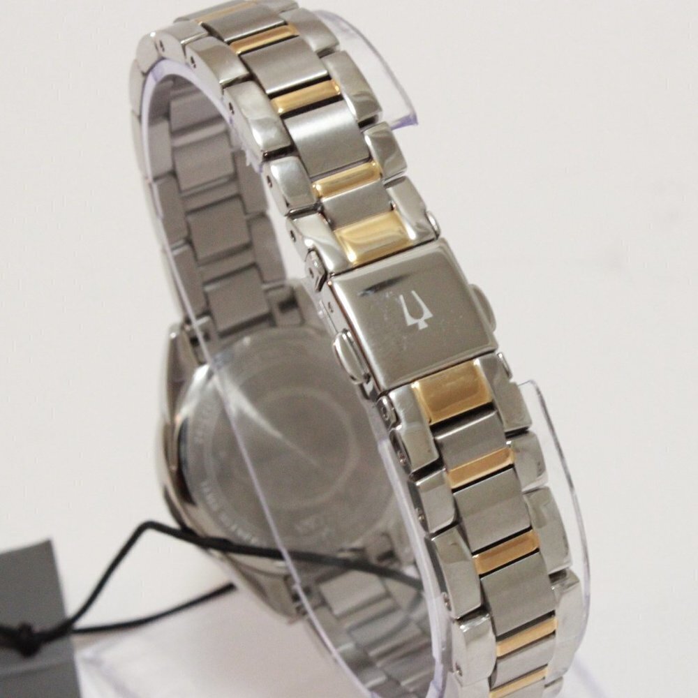 Bulova Ladies Sutton Classic Quartz Watch Two Tone Silver Dial 28mm - Picture 11 of 14